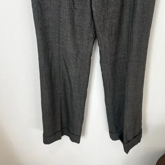 Ann Taylor Signature Fit Trouser Dress Pants  Size 6 Gray Wool Belted Classic - Picture 3 of 10